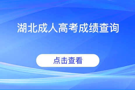 湖北成人高考成绩查询